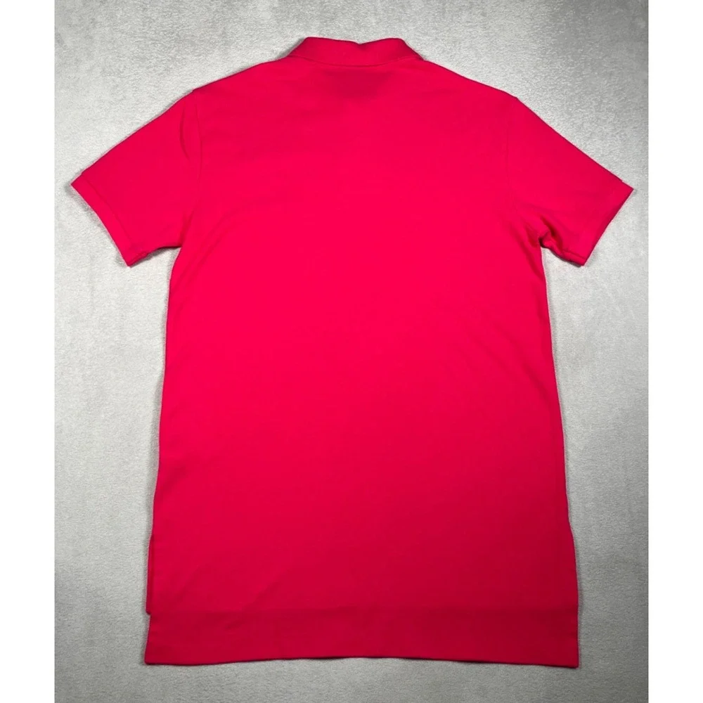NWOT Polo Ralph Lauren Mens Small Custom Fit Pink Pique Polo Shirt Lime Pony